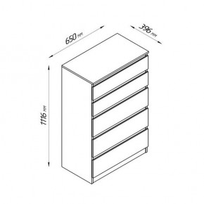 2.03.02.070.4 КАСТОР комод 5 ящиков RU серый в Еманжелинске - emanzhelinsk.ok-mebel.com | фото 2