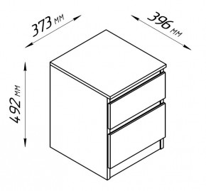 2.03.03.050.4 КАСТОР тумба 2 ящика RU серая в Еманжелинске - emanzhelinsk.ok-mebel.com | фото 3