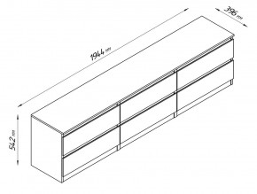 2.03.03.110.4 КАСТОР тумба 6 ящиков RU серая в Еманжелинске - emanzhelinsk.ok-mebel.com | фото 4