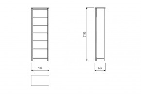 2.08.07.110.6 САГА стеллаж 70 темно-бирюзовый RU в Еманжелинске - emanzhelinsk.ok-mebel.com | фото
