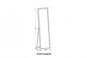 АЛЕКСАНДРИЯ-9.1 Зеркало напольное в Еманжелинске - emanzhelinsk.ok-mebel.com | фото 2