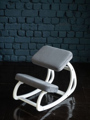Балансирующий коленный стул Конёк Горбунёк (Белый) в Еманжелинске - emanzhelinsk.ok-mebel.com | фото 3