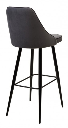 Барный стул NEPAL-BAR СЕРЫЙ #27, велюр/ черный каркас (H=78cm) М-City в Еманжелинске - emanzhelinsk.ok-mebel.com | фото 3
