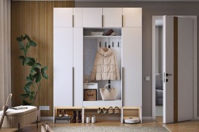 БАСКО Прихожая К9 (белое дерево) в Еманжелинске - emanzhelinsk.ok-mebel.com | фото 2