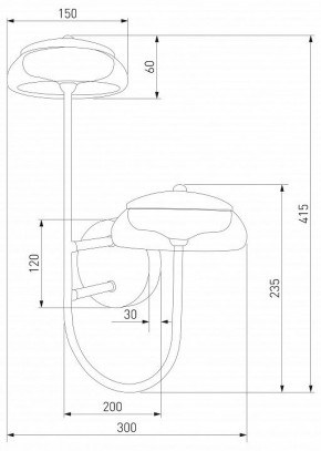 Бра Eurosvet Fungo 50388/2 LED черный в Еманжелинске - emanzhelinsk.ok-mebel.com | фото 5