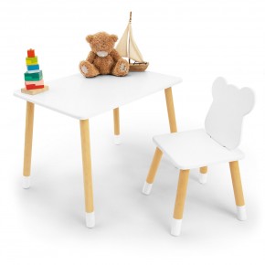 Детский комплект стол и стул «Мишка» Rolti Baby (белый/береза, массив березы/мдф) в Еманжелинске - emanzhelinsk.ok-mebel.com | фото 2