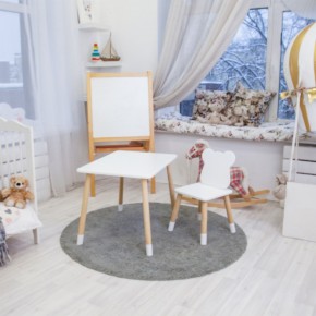 Детский комплект стол и стул «Мишка» Rolti Baby (белый/береза, массив березы/мдф) в Еманжелинске - emanzhelinsk.ok-mebel.com | фото 3