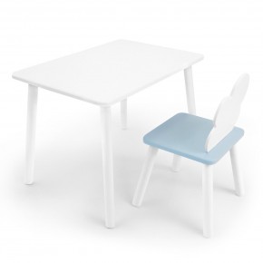 Детский комплект стол и стул «Облачко» Rolti Baby (белый/голубой, массив березы/мдф) в Еманжелинске - emanzhelinsk.ok-mebel.com | фото