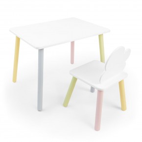 Детский комплект стол и стул «Облачко» Rolti Baby (белый/цветной, массив березы/мдф) в Еманжелинске - emanzhelinsk.ok-mebel.com | фото 1