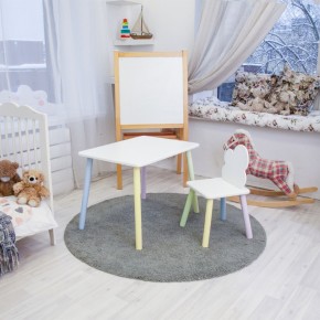 Детский комплект стол и стул «Облачко» Rolti Baby (белый/цветной, массив березы/мдф) в Еманжелинске - emanzhelinsk.ok-mebel.com | фото 2