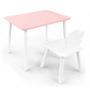 Детский комплект стол и стул «Облачко» Rolti Baby (розовый/белый, массив березы/мдф) в Еманжелинске - emanzhelinsk.ok-mebel.com | фото 1