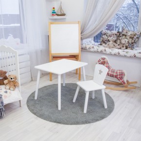Детский комплект стол и стул «Звезда» Rolti Baby (белый/белый, массив березы/мдф) в Еманжелинске - emanzhelinsk.ok-mebel.com | фото 2