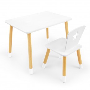 Детский комплект стол и стул «Звезда» Rolti Baby (белый/береза, массив березы/мдф) в Еманжелинске - emanzhelinsk.ok-mebel.com | фото