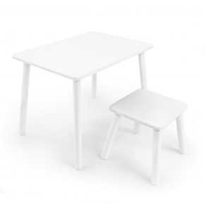 Детский комплект стол и табурет Rolti Baby (белая столешница/белое сиденье/белые ножки) в Еманжелинске - emanzhelinsk.ok-mebel.com | фото 1
