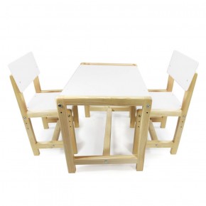 Детский растущий комплект стол и два стула  Я САМ "Лофт" (Белый, Сосна) в Еманжелинске - emanzhelinsk.ok-mebel.com | фото