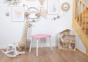 Детский стол Rolti Baby «Облачко»  (розовый/белый, массив березы/мдф) в Еманжелинске - emanzhelinsk.ok-mebel.com | фото