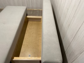 Диван Комфорт-1 (НПБ) велюр Luma 13 св.серый в Еманжелинске - emanzhelinsk.ok-mebel.com | фото 6