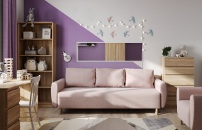 Диван-кровать Тулисия светло-розовый, ткань рогожка в Еманжелинске - emanzhelinsk.ok-mebel.com | фото 1