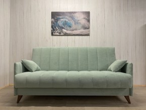 Диван Престиж-3 (НПБ) велюр Sensey mist green в Еманжелинске - emanzhelinsk.ok-mebel.com | фото