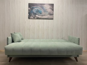 Диван Престиж-3 (НПБ) велюр Sensey mist green в Еманжелинске - emanzhelinsk.ok-mebel.com | фото 3