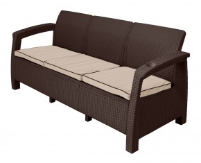 Диван Yalta Premium Sofa 3 Set (Ялта) шоколадный (+подушки под спину) в Еманжелинске - emanzhelinsk.ok-mebel.com | фото 1