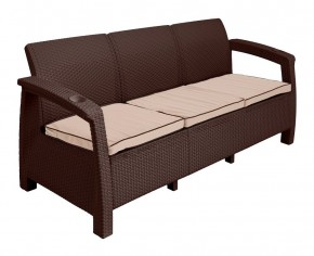 Диван Yalta Premium Sofa 3 Set (Ялта) шоколадный (+подушки под спину) в Еманжелинске - emanzhelinsk.ok-mebel.com | фото 2