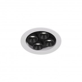DK2510-WB Встраиваемый светильник SPACE со светодиодом d65 220V 8W 38° 4000К IP20 белый/черный алюминий в Еманжелинске - emanzhelinsk.ok-mebel.com | фото 4