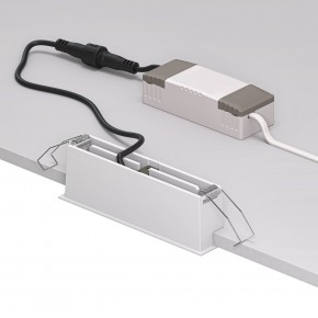 DK2514-WB Встраиваемый светильник SPACE со светодиодом L126mm 220V 10W 38° 4000К IP20 белый/черный алюминий в Еманжелинске - emanzhelinsk.ok-mebel.com | фото 3