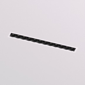 DK2532-WB Встраиваемый светильник SPACE со светодиодом под шпатлевку L240mm 220V 20W 38° 4000К IP20 белый/черный алюминий в Еманжелинске - emanzhelinsk.ok-mebel.com | фото 2