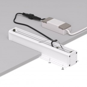 DK2532-WB Встраиваемый светильник SPACE со светодиодом под шпатлевку L240mm 220V 20W 38° 4000К IP20 белый/черный алюминий в Еманжелинске - emanzhelinsk.ok-mebel.com | фото 5