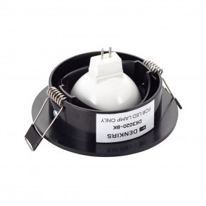 DK3020-BK Встраиваемый светильник, IP 20, 10 Вт, GU5.3, LED, черный, пластик в Еманжелинске - emanzhelinsk.ok-mebel.com | фото 3