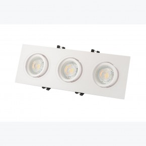 DK3023-WH Встраиваемый светильник, IP 20, 10 Вт, GU5.3, LED, белый, пластик в Еманжелинске - emanzhelinsk.ok-mebel.com | фото 3