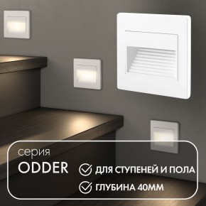 DK3050-WH Светильник встраиваемый в стену, IP 20, LED 3000, 1 Вт, белый, пластик в Еманжелинске - emanzhelinsk.ok-mebel.com | фото 5
