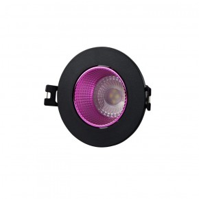 DK3061-BK+PI Встраиваемый светильник, IP 20, 10 Вт, GU5.3, LED, черный/розовый, пластик в Еманжелинске - emanzhelinsk.ok-mebel.com | фото