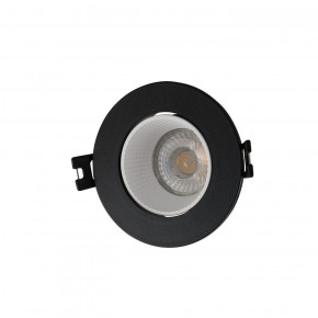 DK3061-BK+WH Встраиваемый светильник, IP 20, 10 Вт, GU5.3, LED, черный/белый, пластик в Еманжелинске - emanzhelinsk.ok-mebel.com | фото