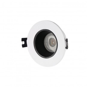 DK3061-WH+BK Встраиваемый светильник, IP 20, 10 Вт, GU5.3, LED, белый/черный, пластик в Еманжелинске - emanzhelinsk.ok-mebel.com | фото