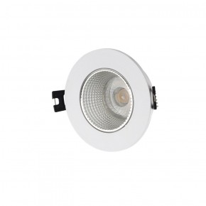 DK3061-WH+CH Встраиваемый светильник, IP 20, 10 Вт, GU5.3, LED, белый/хром, пластик в Еманжелинске - emanzhelinsk.ok-mebel.com | фото