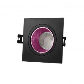 DK3071-BK+PI Встраиваемый светильник, IP 20, 10 Вт, GU5.3, LED, черный/розовый, пластик в Еманжелинске - emanzhelinsk.ok-mebel.com | фото