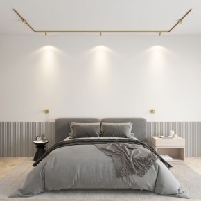 DK5072-SB Бра SHINE WALL со светодиодом, D104*H68, IP20, 3000К, 3W, RA?90, сатинированная латунь, алюминий в Еманжелинске - emanzhelinsk.ok-mebel.com | фото 4