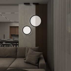 DK6604-BK Подвесной вертикальный светильник Veil со светодиодом H1500 d450 220V 36W 3000-6000K IP20 черный алюминий в Еманжелинске - emanzhelinsk.ok-mebel.com | фото 8