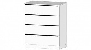 ЭЛЕГАНТ Комод 4 ящика (белый) в Еманжелинске - emanzhelinsk.ok-mebel.com | фото