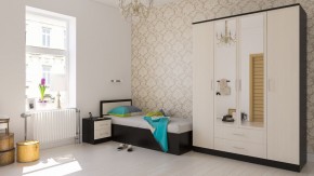 Фиеста Кровать 0900, цвет венге/дуб лоредо, ШхГхВ 93,5х203,5х80 см., сп.м. 900х2000 мм., без матраса, основание есть в Еманжелинске - emanzhelinsk.ok-mebel.com | фото 5