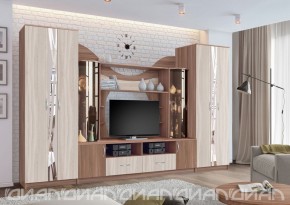 Гостиная Аллегро с 2 шкафами вариант-5 (Ясень светлый/тёмный) в Еманжелинске - emanzhelinsk.ok-mebel.com | фото 3