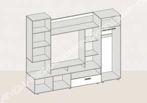 Гостиная Аллегро вариант-3 (Венге/Белфорт) в Еманжелинске - emanzhelinsk.ok-mebel.com | фото 3