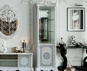 Гостиная Грация (комплект) белый/серебро в Еманжелинске - emanzhelinsk.ok-mebel.com | фото 3