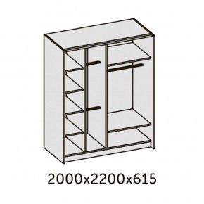 ИННЭС-5 Шкаф-купе 2-х дв. 2000 (2 дв. Ф3 - венге вст. экокожа корич) в Еманжелинске - emanzhelinsk.ok-mebel.com | фото 2