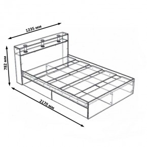 Камелия Кровать 1200, цвет дуб сонома, ШхГхВ 123,5х217х78,2 см., сп.м. 1200х2000 мм., без матраса, основание есть в Еманжелинске - emanzhelinsk.ok-mebel.com | фото 5