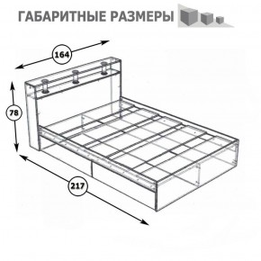 Камелия Кровать 1600, цвет белый, ШхГхВ 163,5х217х78,2 см., сп.м. 1600х2000 мм., без матраса, основание есть в Еманжелинске - emanzhelinsk.ok-mebel.com | фото 3