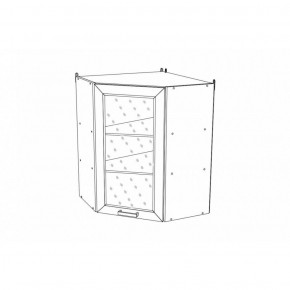 КГ "Агава" ВВУС550 Шкаф навесной угловой h 900 Лиственница светлая в Еманжелинске - emanzhelinsk.ok-mebel.com | фото