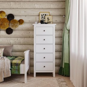 Комод 05 Кантри белый с пятью ящиками в Еманжелинске - emanzhelinsk.ok-mebel.com | фото 4